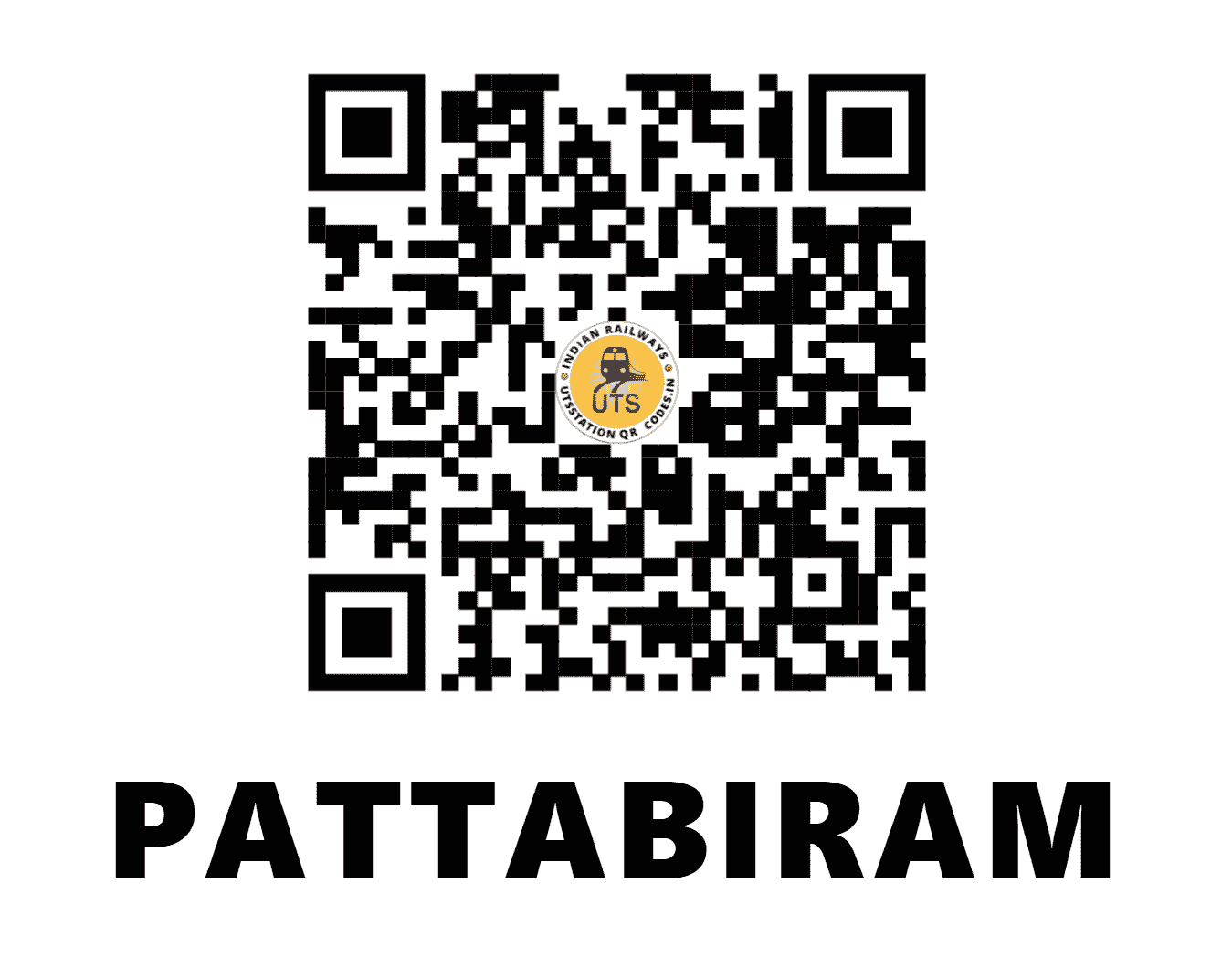 UTS QR Code for PATTABIRAM - PAB (SR - TAMIL NADU)